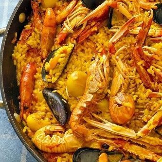 Przepis na paellę z owocami morza (paella mainera)