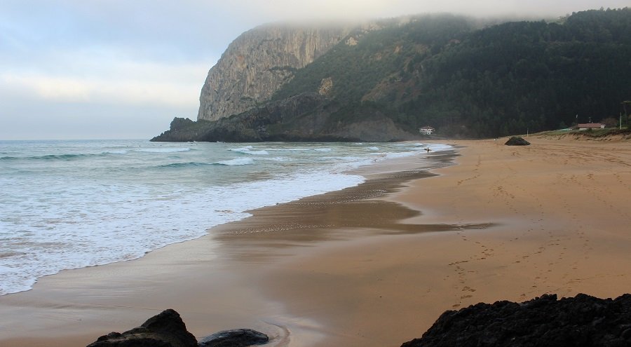 Playa de Laga - plaża na Costa Vasca (Hiszpania)
