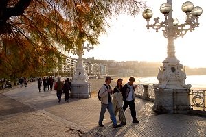 Plaża La Concha w San Sebastian w Hiszpanii